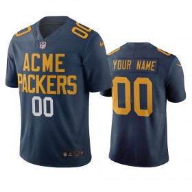 Maillot Homme Green Bay Packers City Edition Personnalisé Navy Vapor Limited